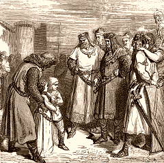 Clotaire Ier obtient les deux enfants de Berthaire